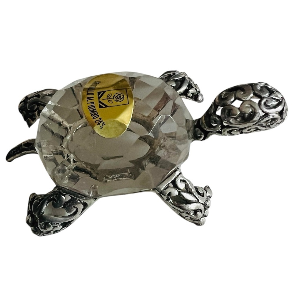 Cristallo Al Piombo 24% Italian Crystal Turtle figurine‎